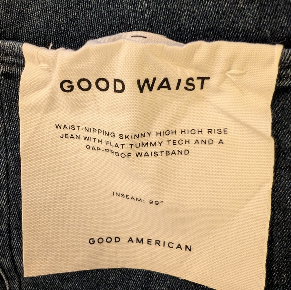 NWT Good American Good Waist High Rise Skinny Jeans, Size 16 - Picture 5 of 7